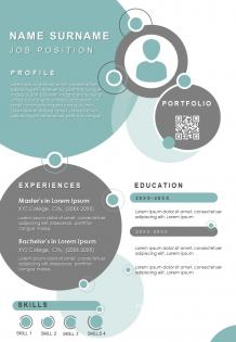 Creative resume template for professionals powerpoint cv sample