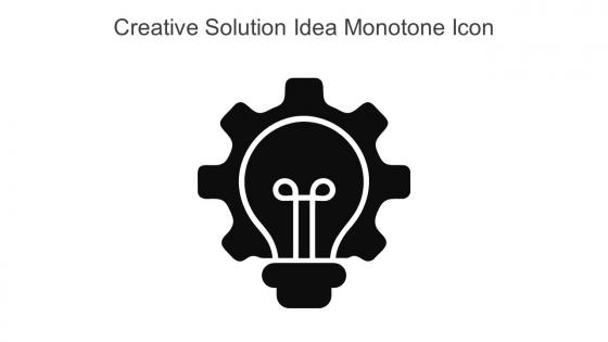 Creative Solution Idea Monotone Icon In Powerpoint Pptx Png And Editable Eps Format