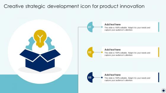 Creative Strategic Development Icon For Product Innovation