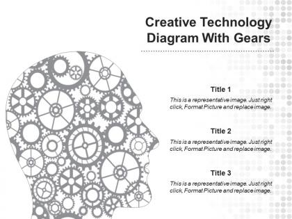 Creative technology diagram with gears powerpoint graphics