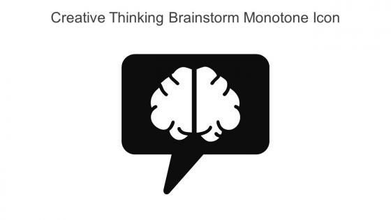 Creative Thinking Brainstorm Monotone Icon In Powerpoint Pptx Png And Editable Eps Format