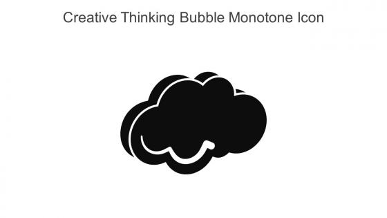 Creative Thinking Bubble Monotone Icon In Powerpoint Pptx Png And Editable Eps Format