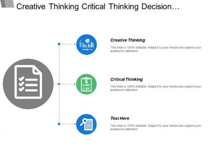 Creative thinking critical thinking decision making original products