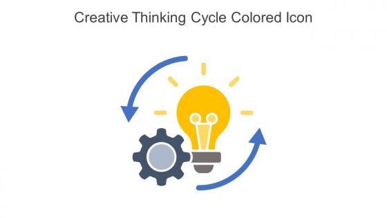 Creative Thinking Cycle Colored Icon In Powerpoint Pptx Png And Editable Eps Format