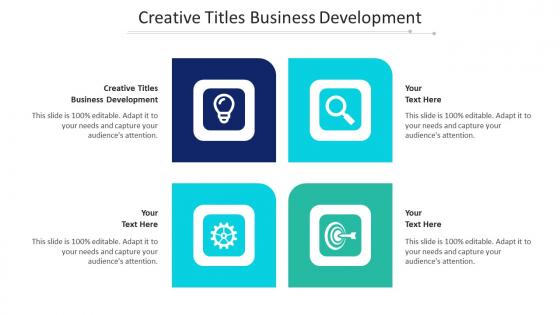 Creative Titles Business Development Ppt Powerpoint Presentation Outline Cpb