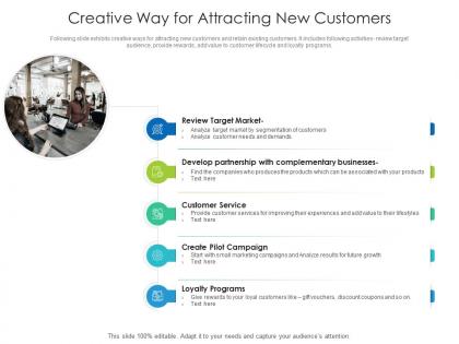 Creative way for attracting new customers