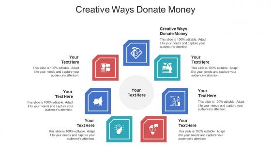 Creative ways donate money ppt powerpoint presentation icon master slide cpb