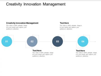Creativity innovation management ppt powerpoint presentation inspiration cpb