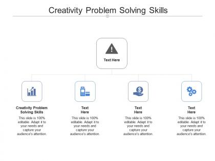 Creativity problem solving skills ppt powerpoint presentation layouts templates cpb