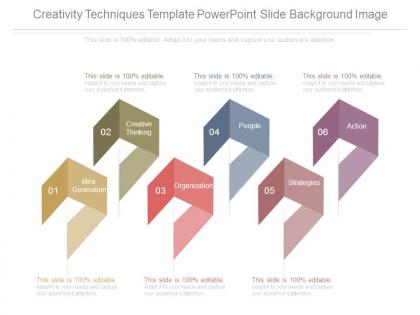 Creativity techniques template powerpoint slide background image