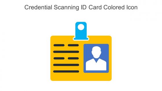 Credential Scanning ID Card Colored Icon In Powerpoint Pptx Png And Editable Eps Format