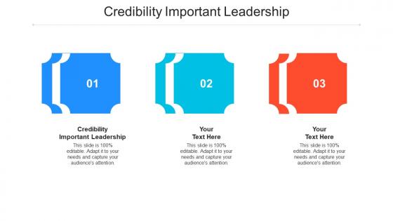 Credibility important leadership ppt powerpoint presentation icon templates cpb