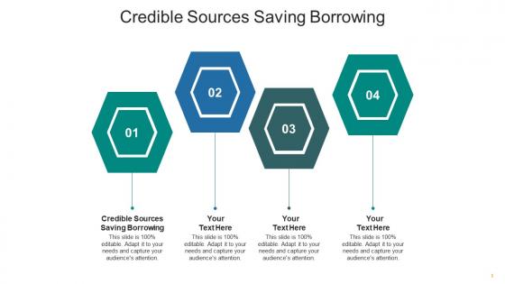 Credible sources saving borrowing ppt powerpoint presentation gallery clipart cpb