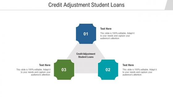 Credit adjustment student loans ppt powerpoint presentation portfolio graphics cpb