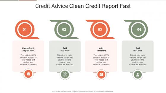 Credit Advice Clean Credit Report Fast In Powerpoint And Google Slides Cpb