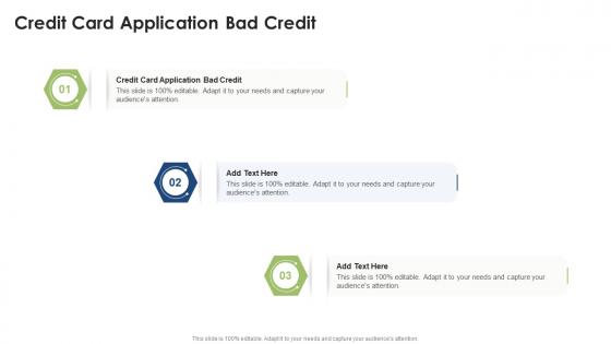 Credit Card Application Bad Credit In Powerpoint And Google Slides Cpb