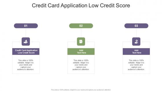 Credit Card Application Low Credit Score In Powerpoint And Google Slides Cpb