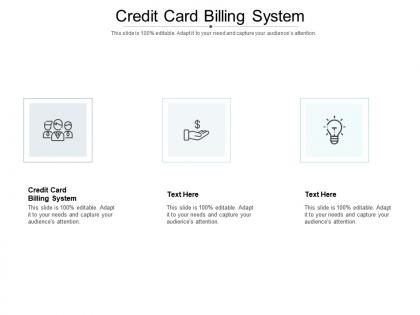 Credit card billing system ppt powerpoint presentation infographic template master slide cpb