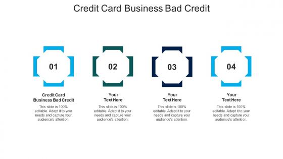 Credit card business bad credit ppt powerpoint presentation file smartart cpb
