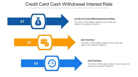 Credit Card Cash Withdrawal Interest Rate Ppt Powerpoint Presentation Show Ideas Cpb