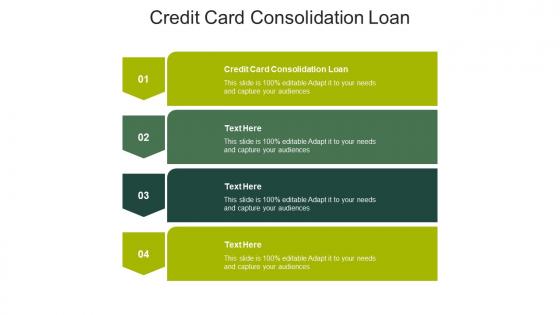 Credit card consolidation loan ppt powerpoint presentation styles portfolio cpb