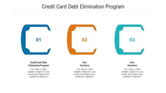 Credit card debt elimination program ppt powerpoint presentation slides samples cpb