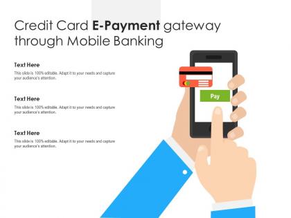 Credit card e payment gateway through mobile banking