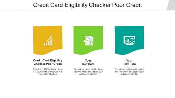 Credit card eligibility checker poor credit ppt powerpoint presentation summary cpb