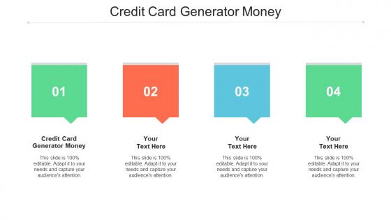 Credit Card Generator Money Ppt Powerpoint Presentation Styles Smartart Cpb