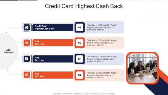 Credit Card Highest Cash Back In Powerpoint And Google Slides Cpb
