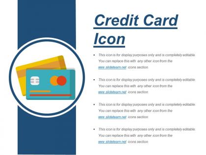 Credit card icon sample of ppt presentation