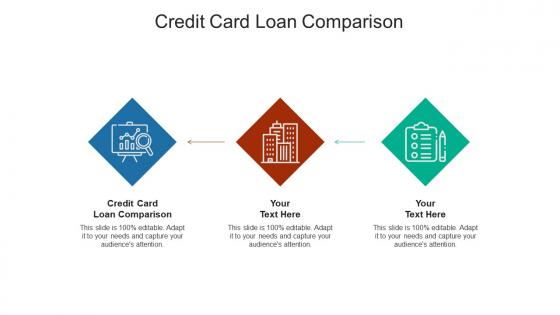 Credit card loan comparison ppt powerpoint presentation icon samples cpb