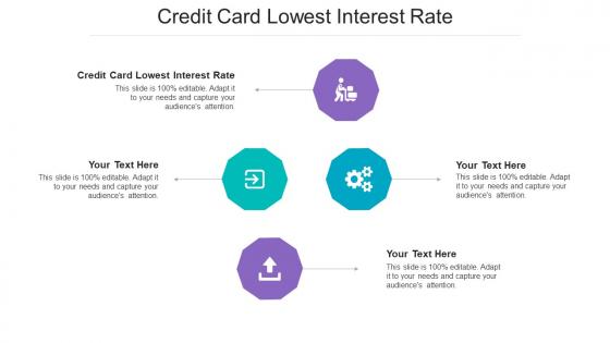 Credit card lowest interest rate ppt powerpoint presentation professional deck cpb