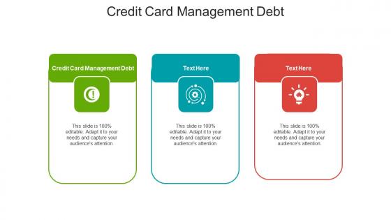 Credit card management debt ppt powerpoint presentation icon layout cpb