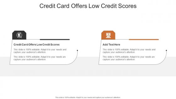 Credit Card Offers Low Credit Scores In Powerpoint And Google Slides Cpb