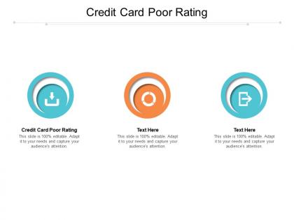 Credit card poor rating ppt powerpoint presentation infographic graphics design cpb