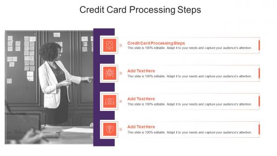 Credit Card Processing Steps In Powerpoint And Google Slides Cpb