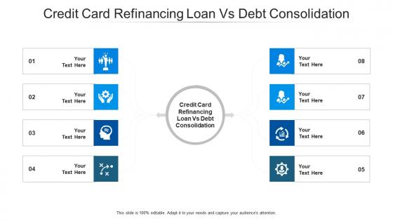 Credit card refinancing loan vs debt consolidation ppt powerpoint presentation file tips cpb