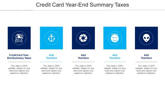 Credit Card Year End Summary Taxes Ppt Powerpoint Presentation Summary Cpb