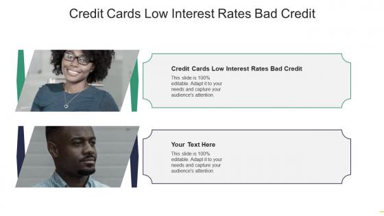 Credit cards low interest rates bad credit ppt powerpoint presentation layouts images cpb