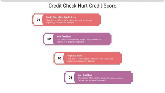 Credit check hurt credit score ppt powerpoint presentation model introduction cpb
