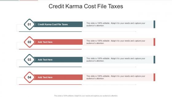 Credit Karma Cost File Taxes In Powerpoint And Google Slides Cpb