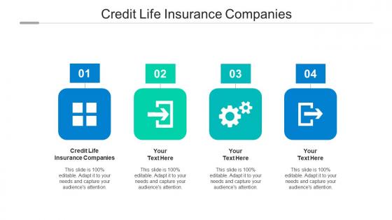 Credit life insurance companies ppt powerpoint presentation show deck cpb