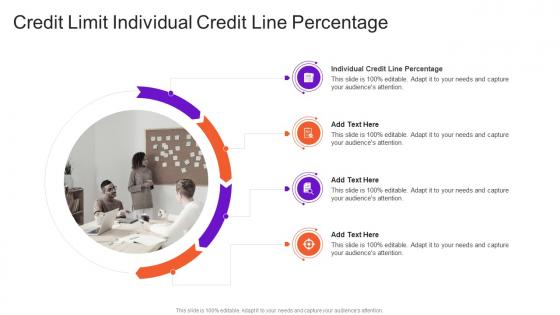 Credit Limit Individual Credit Line Percentage In Powerpoint And Google Slides Cpb