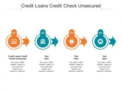 Credit loans credit check unsecured ppt powerpoint presentation infographics graphics cpb