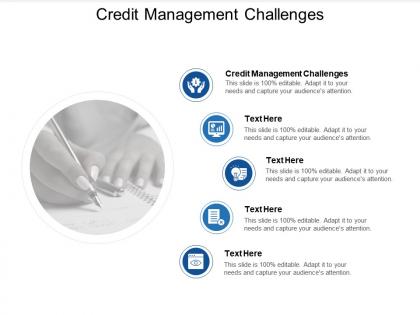 Credit management challenges ppt powerpoint presentation infographics show cpb