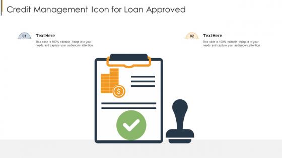 Credit Management Icon For Loan Approved