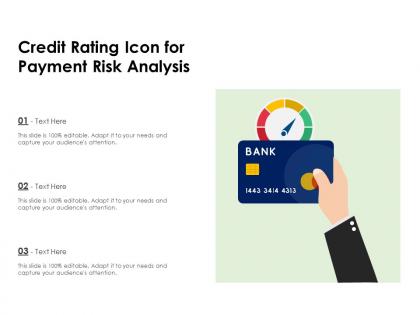 Credit rating icon for payment risk analysis