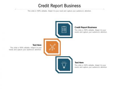 Credit report business ppt powerpoint presentation professional master slide cpb