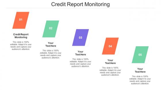 Credit Report Monitoring Ppt Powerpoint Presentation Inspiration Show Cpb